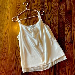 White House Black Market white satiny tank - Small